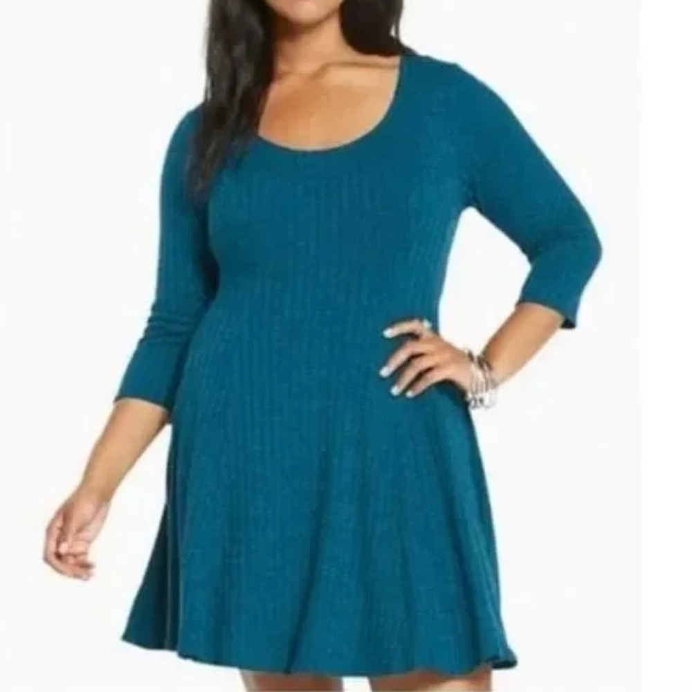 Torrid NWT Dark Teal Skater Dress - Size 3